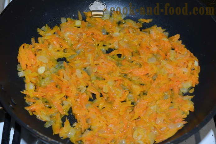 Pyszna zapiekanka z wątroby z ryżem - jak gotować garnek wątroby w piecu, z krok po kroku przepis zdjęć