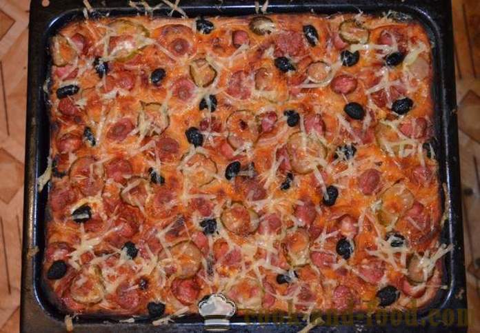 Odkryty pizzę - jak gotować pizza pie, krok po kroku przepis zdjęć