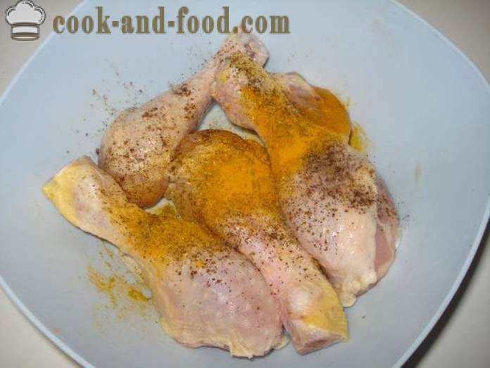 Podudzie z kurczaka w sosie sojowym - zarówno smaczne gotować podudzia kurczaka na patelni, krok po kroku przepis zdjęć