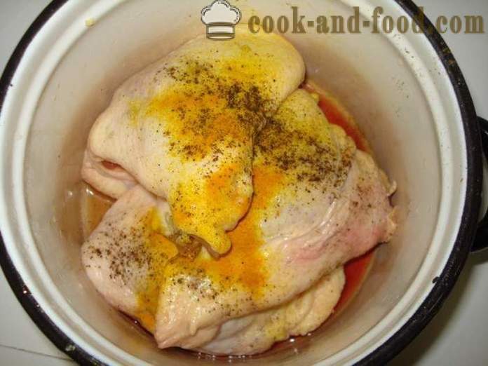 Pieczone ud kurczaka w folii - takich jak smaczne pieczone ud kurczaka w piecu, o krok po kroku zdjęć receptury