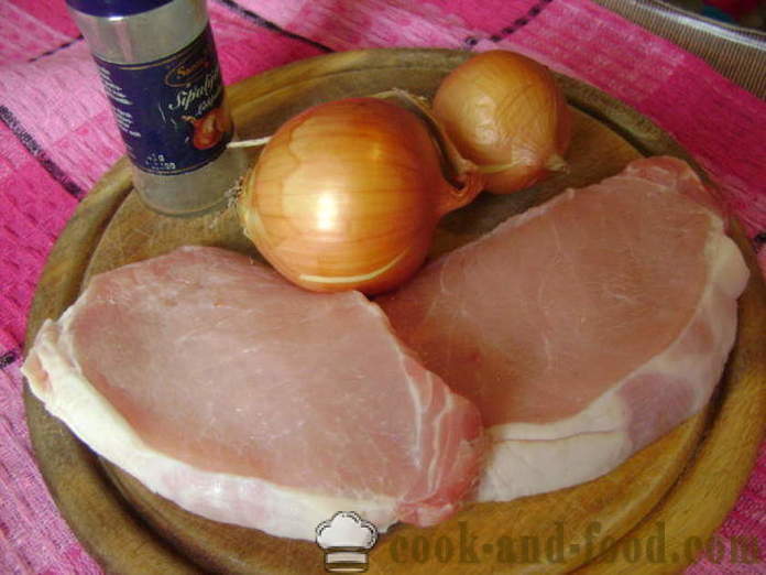 Sznycel wieprzowy z cebuli - jak gotować eskalopki wieprzowe, z krok po kroku przepis zdjęć