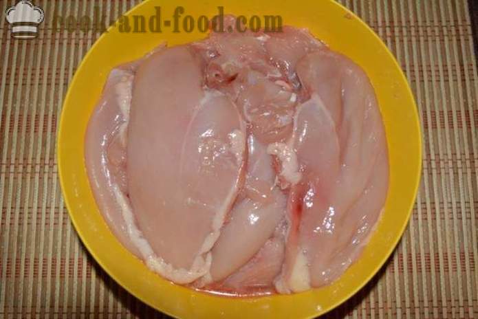 Soczyste kotlety z piersi kurczaka z kaszy manny - jak gotować soczyste placki z piersi kurczaka, krok po kroku przepis zdjęć
