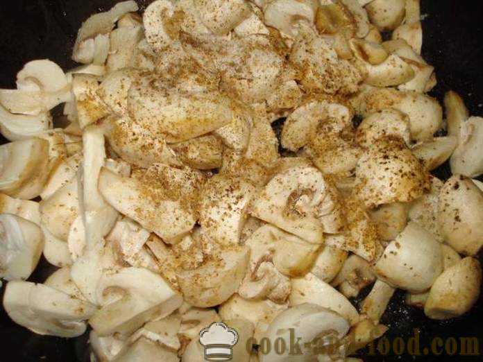 Świeże grzyby smażone na patelni - jak gotować smażone grzyby, krok po kroku przepis zdjęć