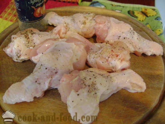 Skrzydełka z kurczaka w cieście na patelni - jak gotować skrzydełka kurczaka w panierce, z krok po kroku przepis zdjęć
