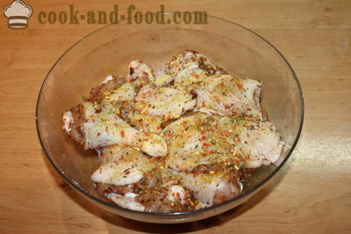 Kawałki kurczaka, panierowany - jak gotować pyszne kawałki kurczaka w piekarniku, z krok po kroku przepis zdjęć