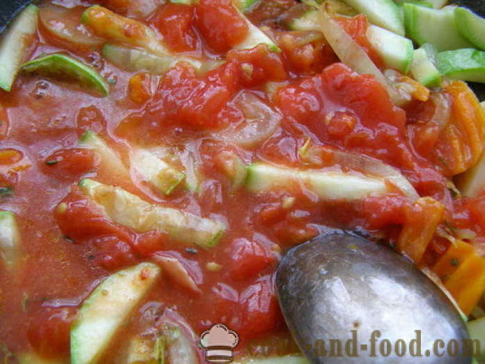 Flądry smażone na patelni z warzywami i sosem pomidorowym - jak gotować smażone filety z flądry, krok po kroku przepis zdjęć