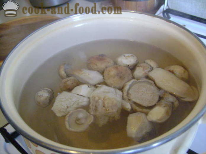 Pyszna zupa grzybowa z mrożonych pieczarkami - jak gotować zupę z mrożonych pieczarkami, krok po kroku przepis zdjęć