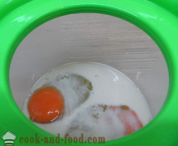 Omlet parowy w multivarka z mlekiem i warzywa - jak gotować jajecznicę dla pary, z krok po kroku przepis zdjęć