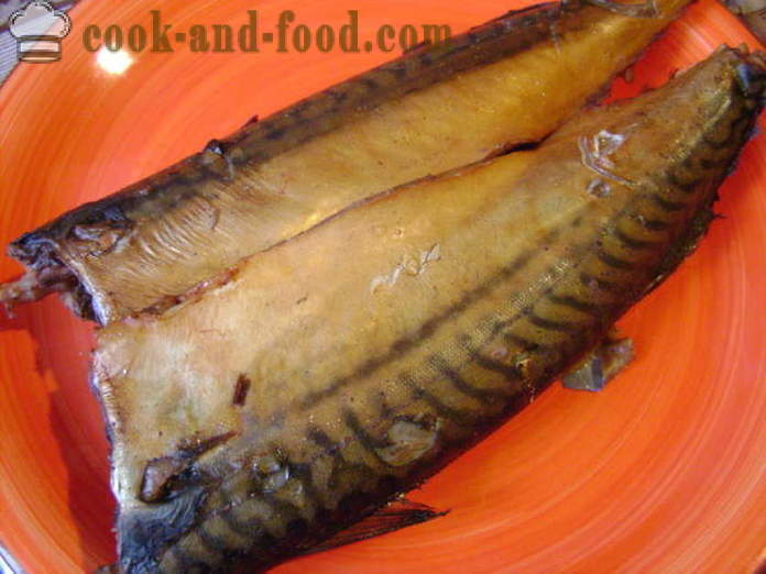 Solone makrela szybko skórki cebuli - jak marynowane makreli w skórek cebuli w domu, krok po kroku przepis zdjęć