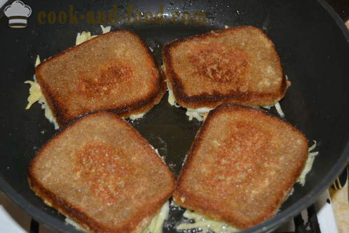 Gorące kanapki z tartych surowych ziemniaków - Jak zrobić gorące kanapki na patelni, krok po kroku przepis zdjęć