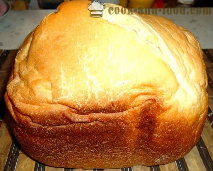 Prosty domowy chleb w ekspres do chleba - jak upiec chleb w pieczenia chleba w domu, krok po kroku przepis zdjęć