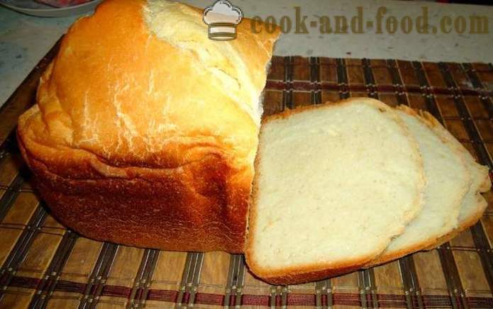 Prosty domowy chleb w ekspres do chleba - jak upiec chleb w pieczenia chleba w domu, krok po kroku przepis zdjęć