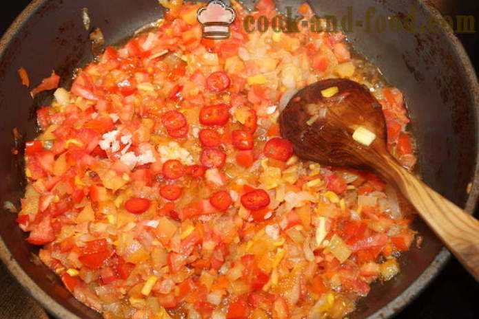Pulpety z ryżem i sosem - jak gotować klopsiki z sosem i warzyw, z krok po kroku przepis zdjęć