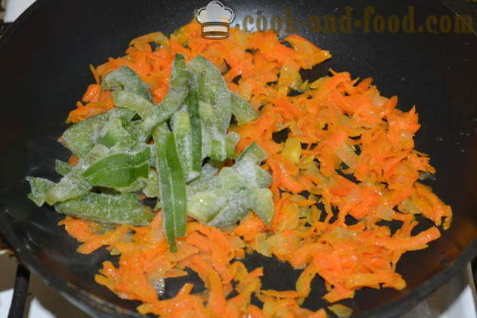 Kasha: Gryka z ryżem i warzywami na patelni - jak gotować gryki z ryżem dekorować razem, krok po kroku przepis zdjęć