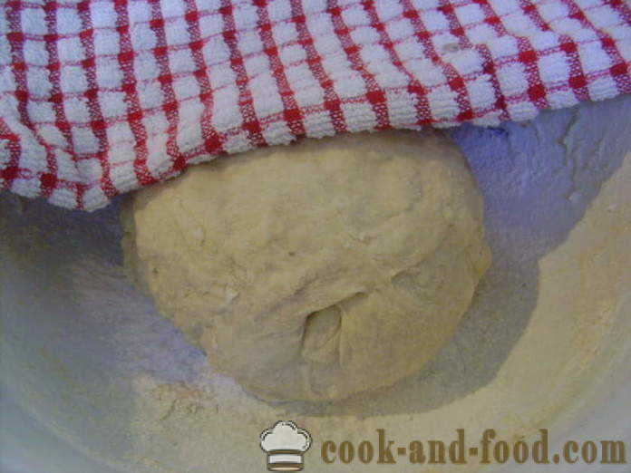 Ciasto drożdżowe dla smażonych placków z mlekiem - Jak przygotować ciasto drożdżowe do ciasta, smażone, z krok po kroku przepis zdjęć