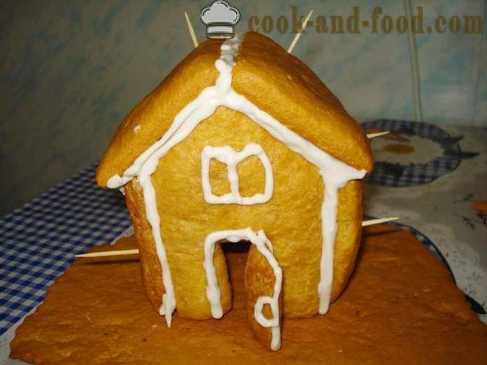 Pierniki dom z piernika ciasta z rąk - jak zrobić piernika w domu, krok po kroku przepis zdjęć