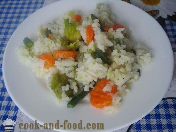 Ryż z warzywami w multivarka - jak gotować ryż z warzywami w multivarka, krok po kroku przepis zdjęć