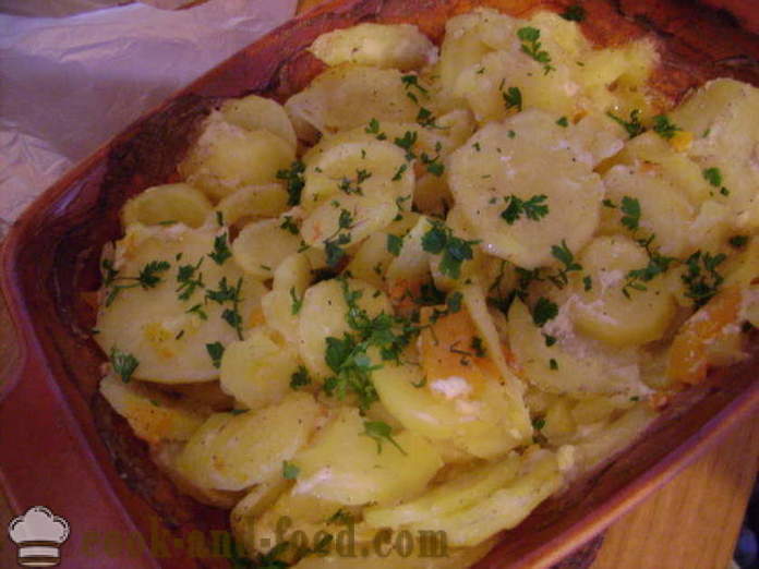 Pieczone ziemniaki z dyni i śmietaną - jak gotować ziemniaki z dyni w piekarniku, z krok po kroku przepis zdjęć
