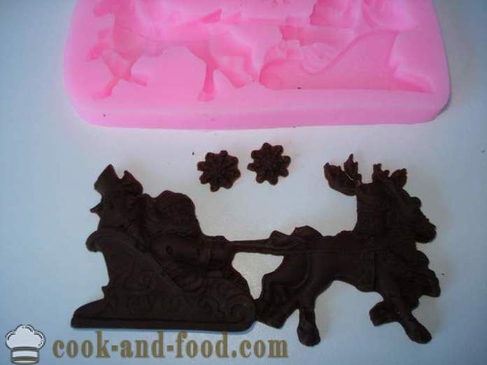 Ozdoby choinkowe wykonane z czekolady z rękami - Jak zrobić dekoracje czekolady w domu, krok po kroku przepis zdjęć