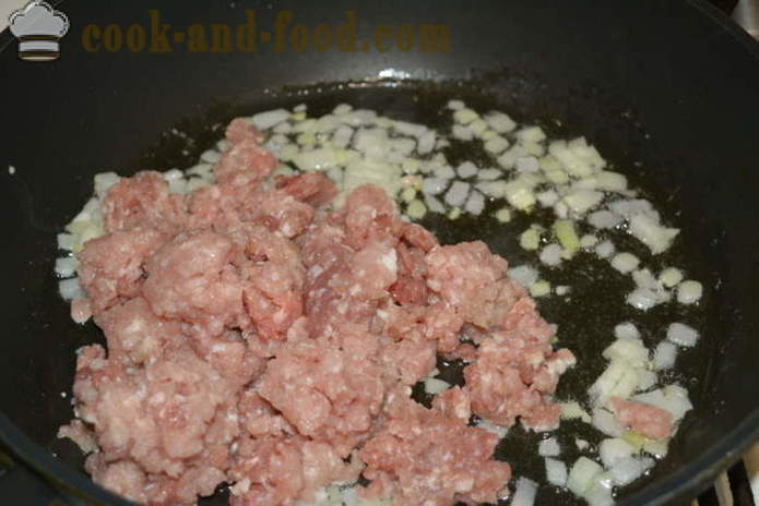 Pasta nautically z mielonego mięsa na patelni - jak gotować makaron nautically z mięsa mielonego, krok po kroku przepis zdjęć