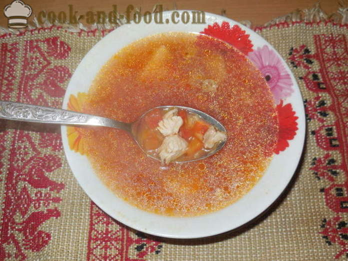 Dietetyczne zupa rosół z indyka z warzywami - jak gotować pyszne zupy z indyka, krok po kroku przepis zdjęć