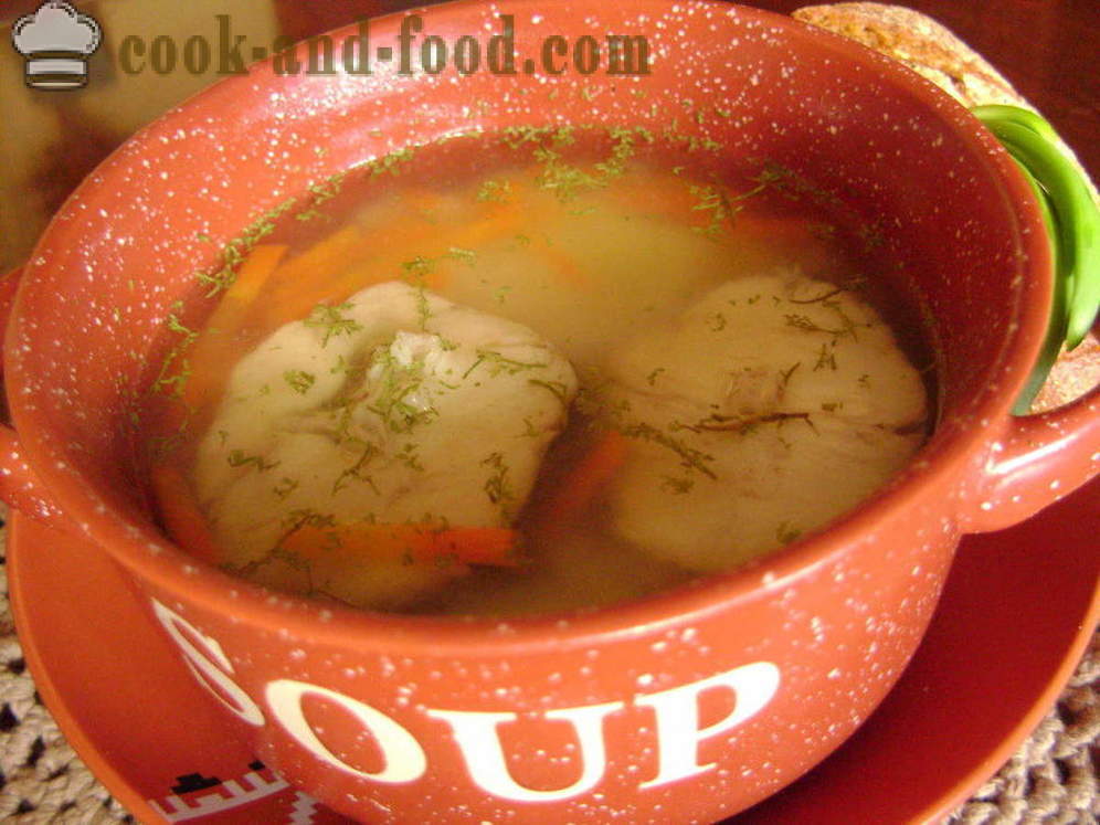 Wielkopostny zupa rybna z Morszczuk z ryżem - jak ugotować zupę rybną z Heck, krok po kroku przepis zdjęć