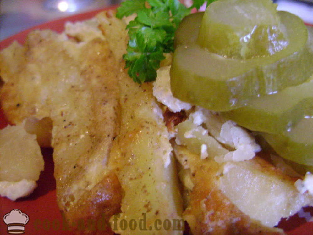 Ziemniaki pieczone w sosie śmietanowym - zarówno smaczne ziemniaki pieczone w piekarniku z zasmażaną skorupy, z krok po kroku przepis zdjęć