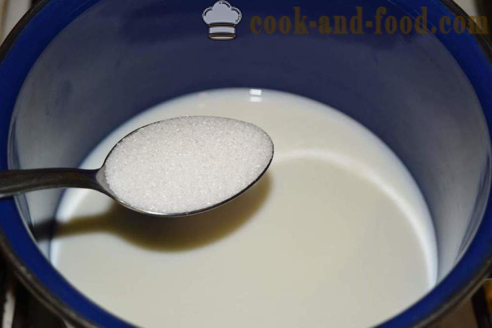 Kasza manna z mlekiem bez grudek na patelni - jak gotować owsiankę z mlekiem bez grudek, krok po kroku przepis zdjęć