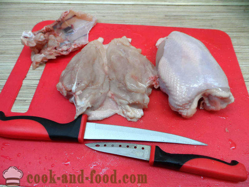 Pierś z kurczaka z pieczarkami w białym winie - jak gotować na parze pierś kurczaka w multivarka z grzybami, krok po kroku przepis zdjęć