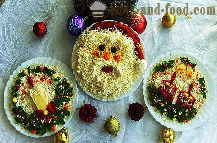 Sałatki na nowy rok 2017 - pyszne przepisy kulinarne Sałatka na Rok Koguta noworocznych