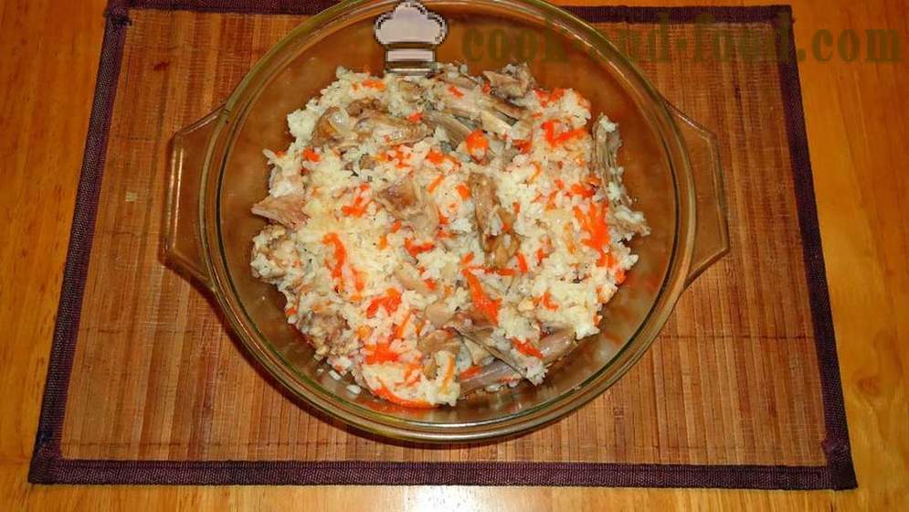Multivarka pilaw królik - jak gotować risotto z królika w multivarka, krok po kroku przepis zdjęć
