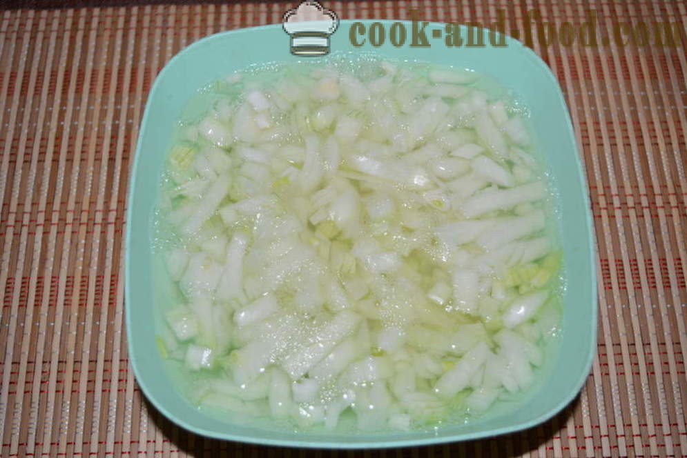 Cebula sałatka z cebuli z jajkiem i majonezem - jak gotować sałatki cebulę, krok po kroku przepis zdjęć