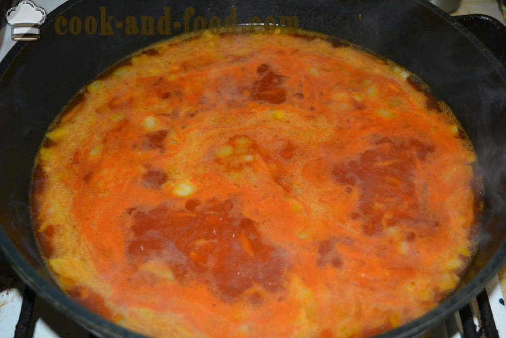 Klopsiki z mielonego mięsa z jęczmienia w piecu - jak gotować klopsiki w sosie, krok po kroku przepis zdjęć