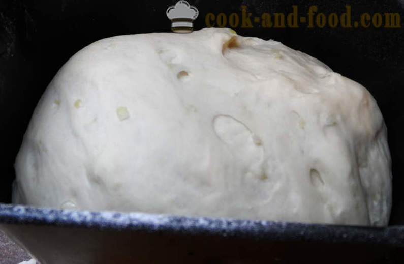 Cebula chleb w piecu lub bułki cebula - podobnie jak upiec chleb, cebulę, krok po kroku przepis zdjęć