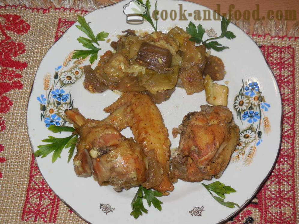 Duszony kurczak w garnku w piecu w sosie własnym - jak upiec kurczaka w garnku z warzywami, krok po kroku przepis zdjęć
