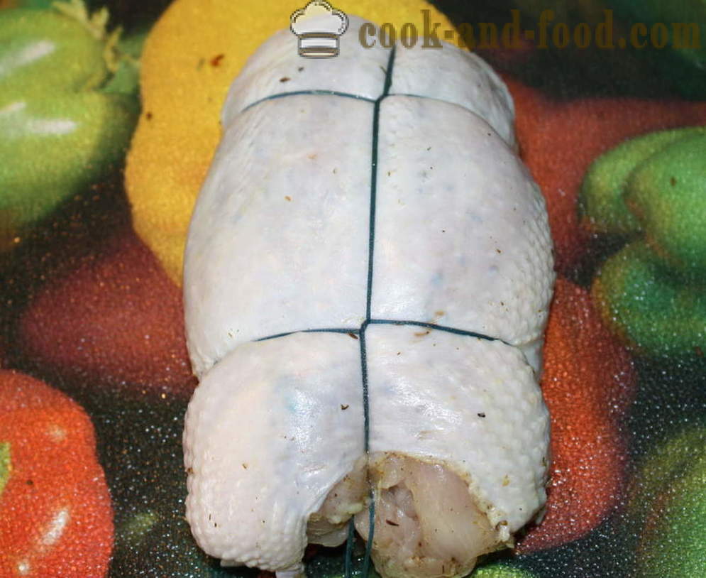 Rolka z kurczaka nadziewana warzywami w piekarniku - Jak przygotować rolkę filet z kurczaka, krok po kroku przepis zdjęć