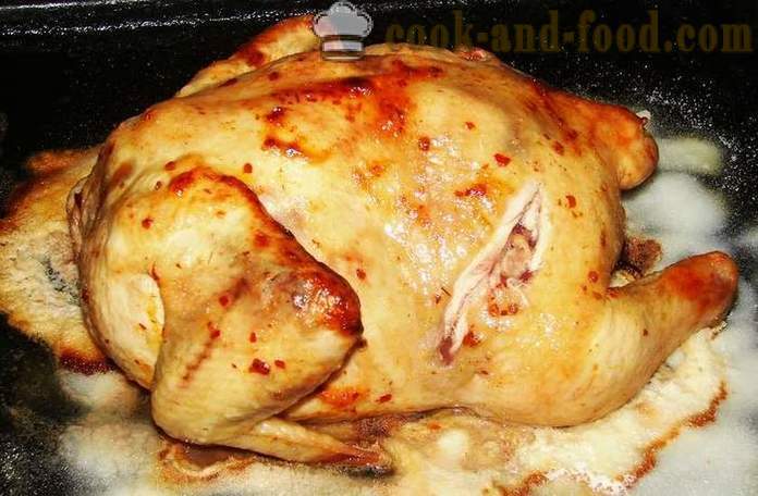 Sól kurczak w piekarniku - jak gotować kurczaka soli, krok po kroku przepis zdjęć