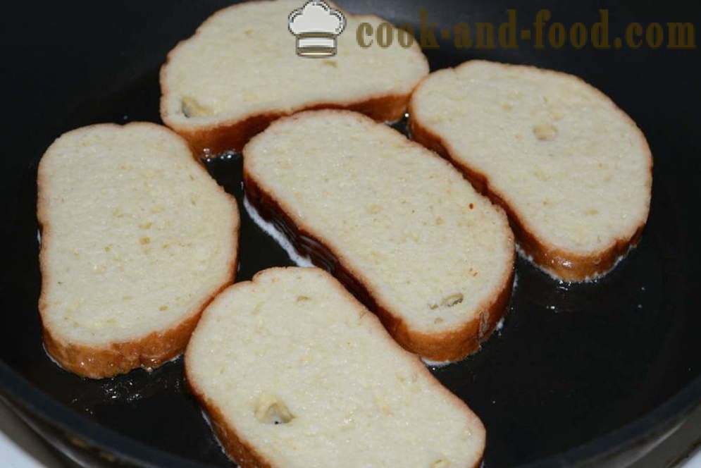 Słodki chleb tosty z jajkiem i mlekiem w garnku - Jak zrobić bochenek tosty na patelni, krok po kroku przepis zdjęć