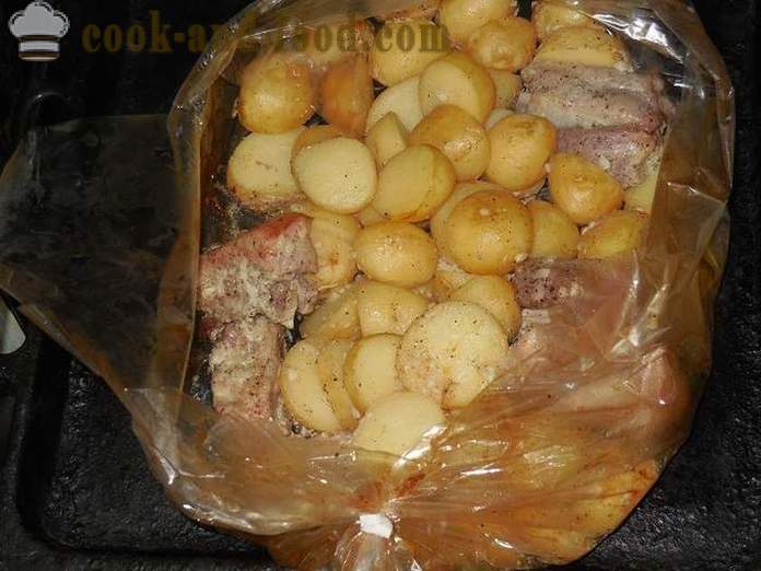 Smaczne ziemniaki pieczone w piekarniku z mięsa - jako smaczne pieczone ziemniaki w otwór, receptura ze zdjęciami, krok po kroku