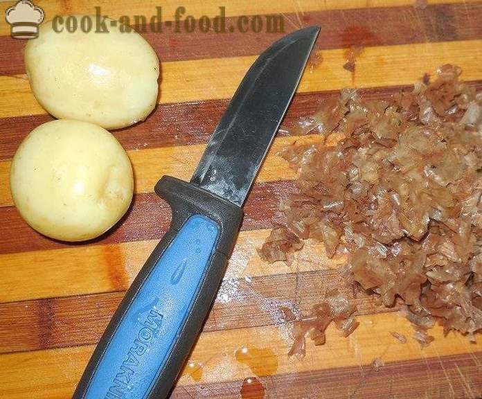 Smaczne ziemniaki pieczone w piekarniku z mięsa - jako smaczne pieczone ziemniaki w otwór, receptura ze zdjęciami, krok po kroku