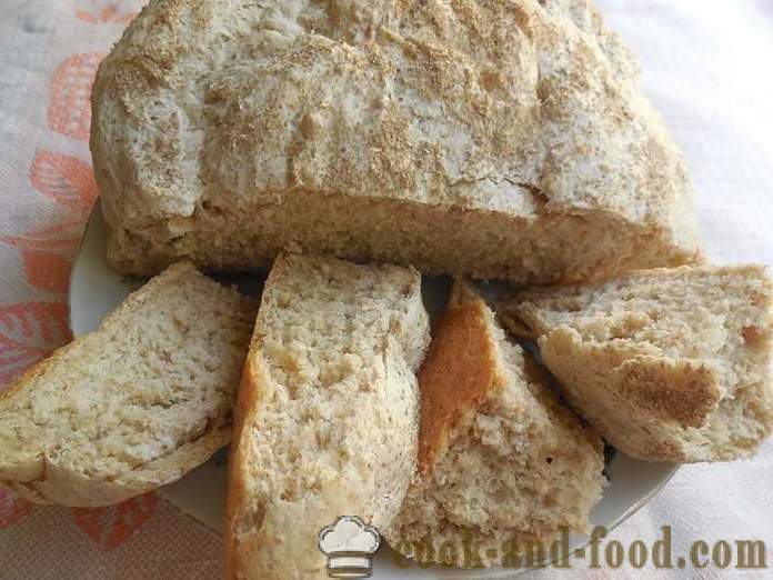 Pyszne i zdrowe płatki pełnoziarniste, otręby pszenne - jak zrobić domowy chleb, prosty przepis i krok po kroku zdjęcie