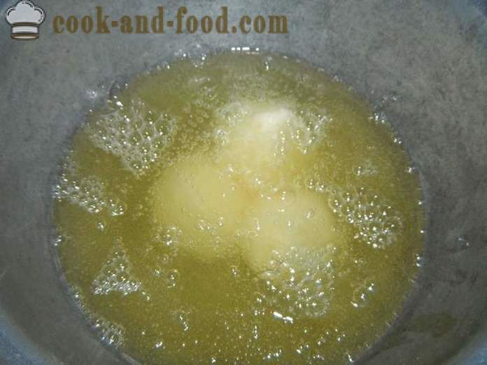 Twarogi pączki smażone na oleju na patelni - jak szybko ugotować pączki z serem, krok po kroku przepis zdjęć