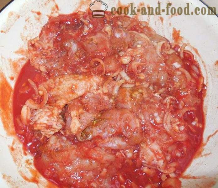 Grill kurczaka na grilla - pyszne i soczyste szaszłyki z kurczaka w sosie pomidorowym - krok po kroku przepis zdjęć