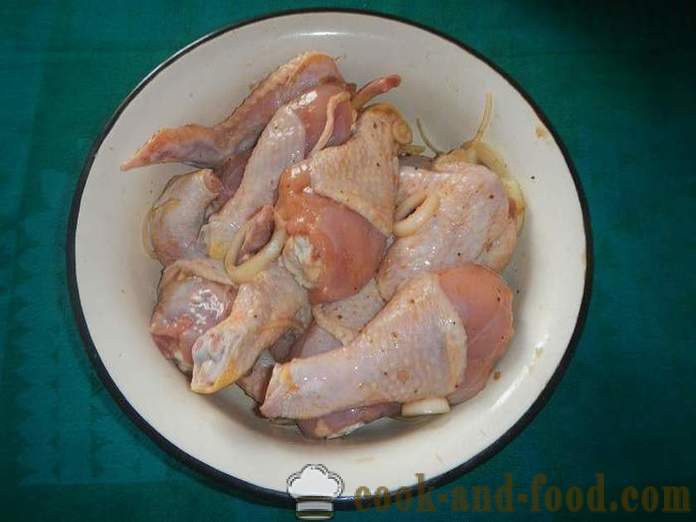 Pieczony kurczak z grilla - jak smaczne pieczonego kurczaka z grilla, przepis ze zdjęciem.