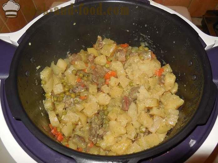 Gulasz warzywny w multivarka, z mięsem i ziemniakami - jak gotować gulasz wołowy w multivarka, krok po kroku przepis ze zdjęciem.