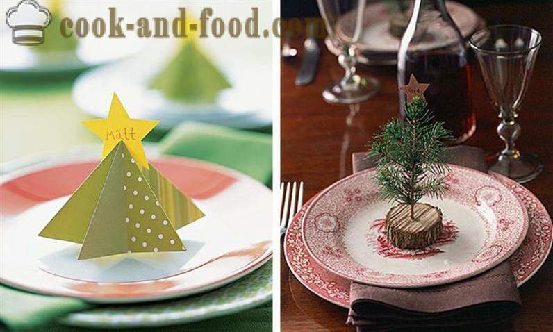 Dekoracje noworoczne od stołu, jak udekorować stół świąteczny dla 2015 Owce (ze zdjęciami).