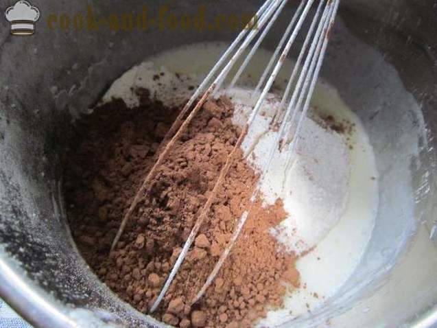 Czekoladowy biszkopt z kefirem, prosty przepis - Jak zrobić ciasto z kefiru bez jaj (Zdjęcia przepisu)