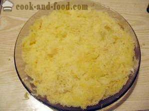 Mimosa salad - turowa klasyczny przepis z ser, masło, konserwy i ziemniaków (zdjęcia, wideo)