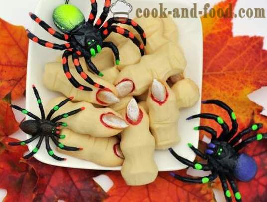 Desery i ciasta na Halloween - Witches palce ciastka i inne słodkie traktuje z własnych rąk, proste przepisy pieczenia