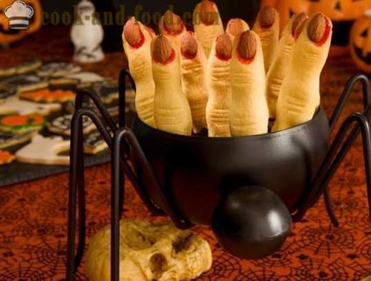 Desery i ciasta na Halloween - Witches palce ciastka i inne słodkie traktuje z własnych rąk, proste przepisy pieczenia